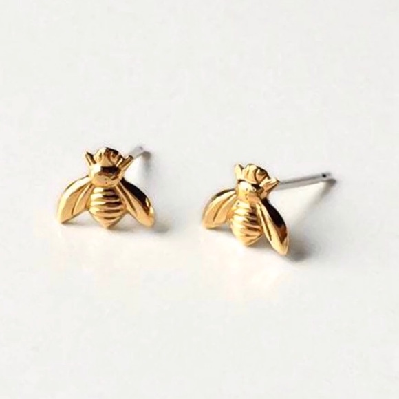 Anthropologie Jewelry - “The Bee’s Knees” Mini Stud Minimalist Earrings